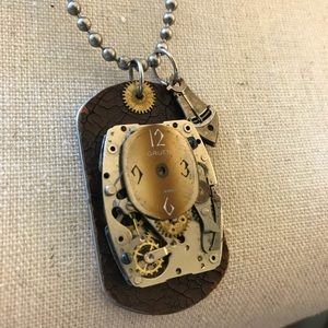 Steampunk Clock Parts Necklace